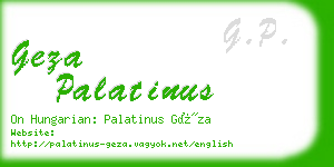 geza palatinus business card